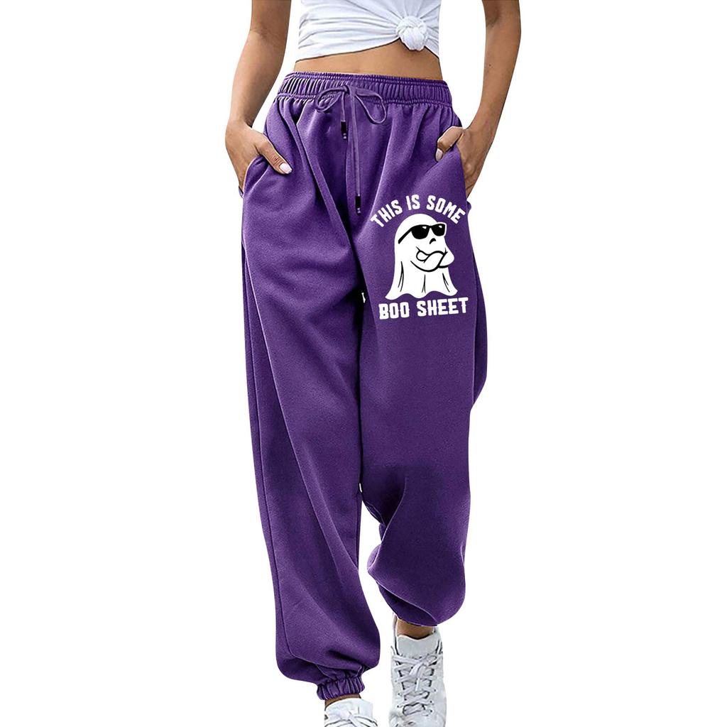 Kadın Spor Kemerli Cepli Moda Patchwork Kontrast Elastik Bel Pantolon Günlük Eşofman Altı