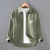 Japanese Style Men's Casual Loose Fit Work Shirt Jacket, Long-Sleeved for Spring and Autumn