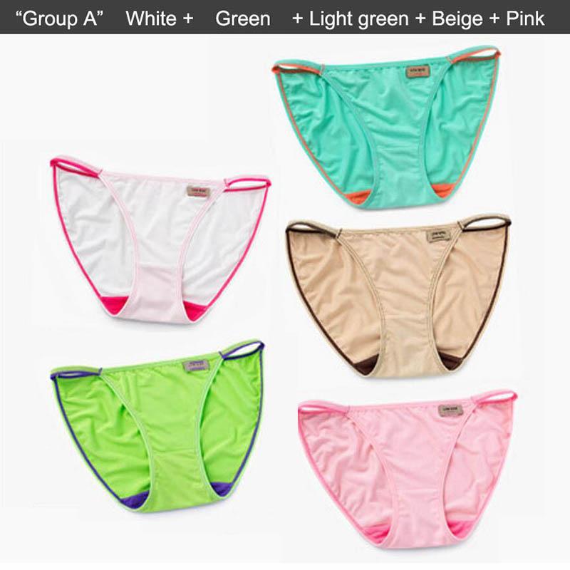 Sexy Damen-Unterwäsche, Höschen, Modal-Slips für Damen, einfarbig, niedriger Bund, G-String, nahtlos, Dessous, Damen-Mädchen-Tanga, 5 Stück