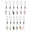 Cute Cat Phone Charm Lovely Wrist Strap Lanyard Lovely Anti-Lost Phone String Keychain Bag Backpack Decor Aesthetic Gift