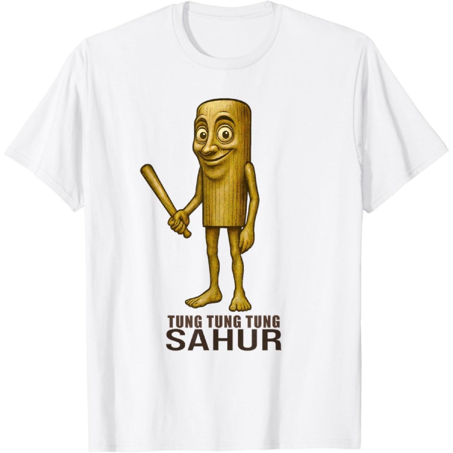 Tung Tung Tung Sahur - Funny Italian Brainrot Kids Meme T-Shirt S