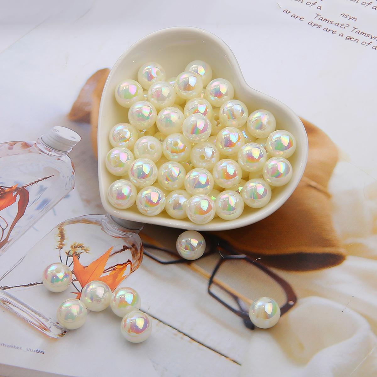 

6/8/10 мм ABS искусственный жемчуг разноцветные бусины блестящие пластиковые бусины-разделители для изготовления ювелирных изделий своими руками 6mm 100pcs слоновая кость