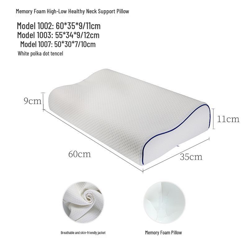 Wave Memory Foam Neck Support Pillow for Home & Hotel