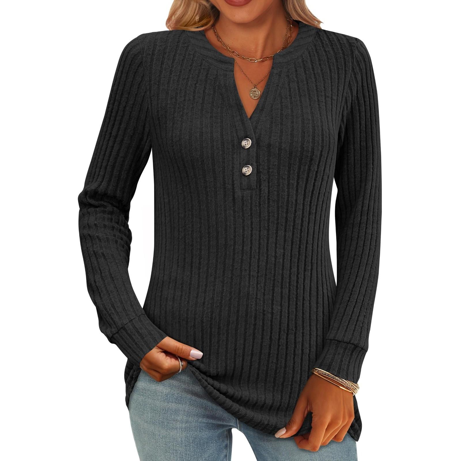 

Женский модный однотонный топ с длинным рукавом XL