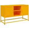 VidaXL Meuble TV jaune moutarde 100,5x39x60,5 cm acier, support TV, buffet TV, meuble multimédia, banc TV, armoire hifi, 846515