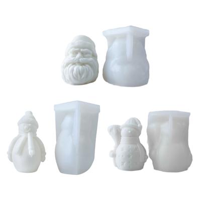 Weihnachtsharzform, Schneemann-Duftkerzen-Silikonformen, Weihnachtsmann, Aromatherapie-Harzformen, Home-Party-Dekore