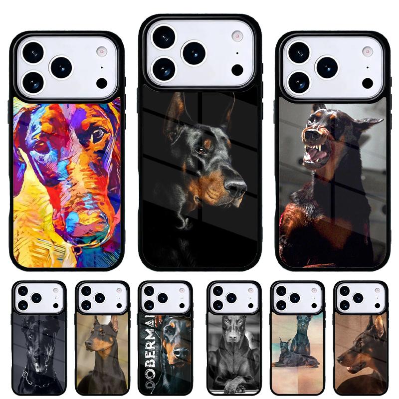 Doberman Dog Phone Case for iPhone 17 16 15 14 13 Pro Max Back Cover for 12 11 Pro Coque