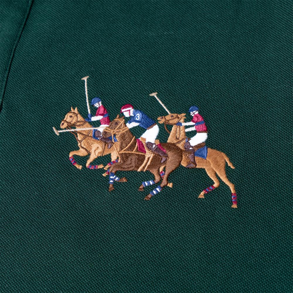 Polo Ralph Lauren Embroidered Printed Short Sleeve Polo Shirt Men Tops Green 710814437-005