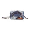 Dior Make-up-Tasche im DIY-Stil: Patchwork-Denim mit Flammenmuster in Herzform, Handgenäht, Vintage und Vielseitig, Retro-Stil, Mode, Aufbewahrungstasche