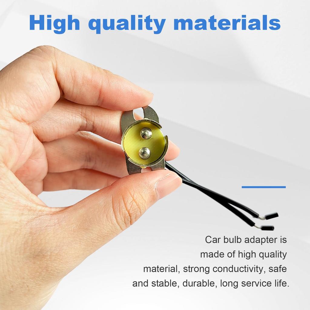 Augeny 2PCS Car Bulb Socket, BA15D LED Bulb Light Lamp Socket Adapter Car Bulb