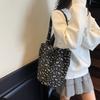 Floral Print Shoulder Bag Women's Large Capacity Bucket Bag Commuter Tote Bag