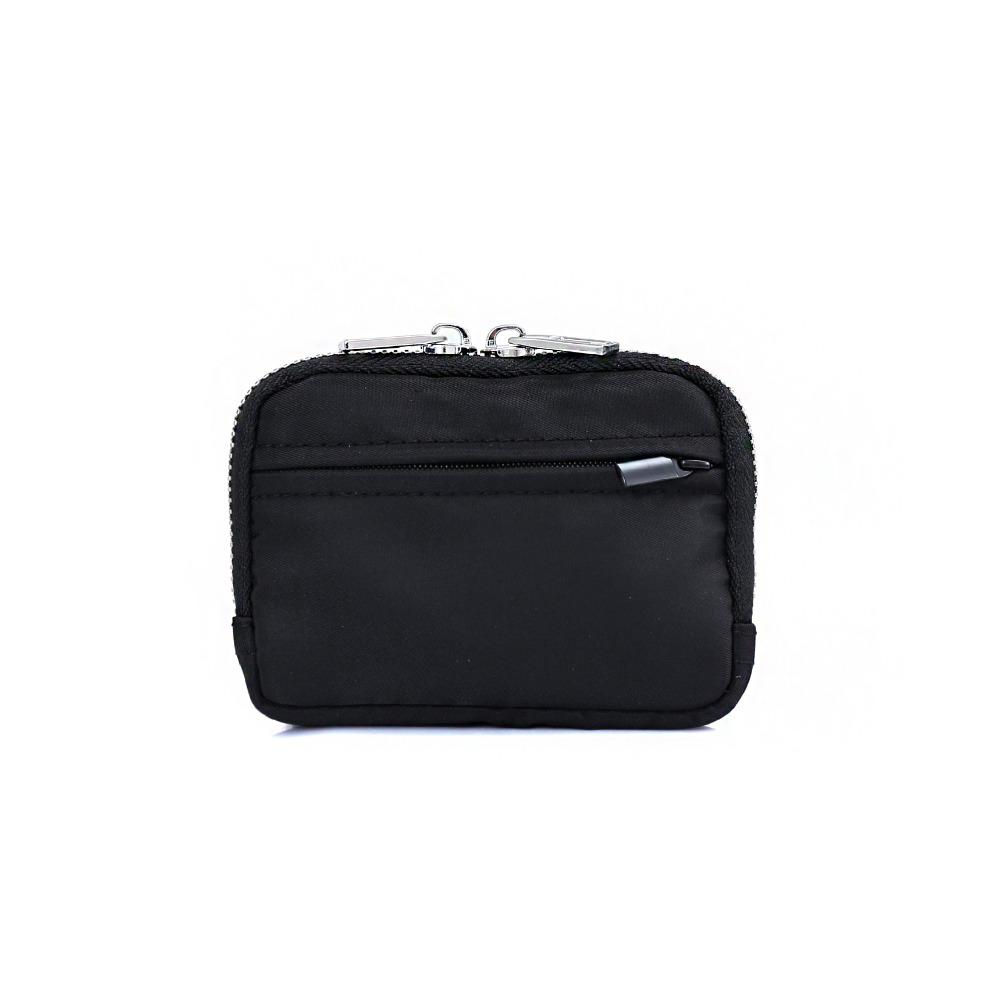 

Визитница Нейлоновый кошелек для монет RFID Защита от кражи Мини Сумка для хранения наушников Мужской кошелек Путешествия чёрный