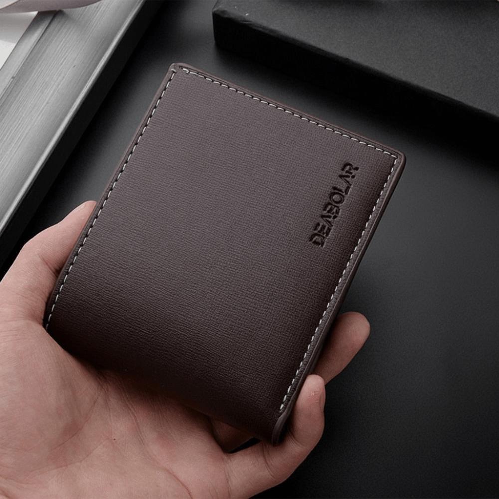 New PU Leather Men Short Wallet Folding Design Large Capacity Credit Card Holder Thin Style Card Packs Men Women