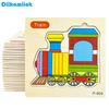 1pc Wooden Jigsaw Puzzle Animal Traffic Car Cognitive Puzzles for Kids Learning Educational Toys for Children Montessori Game