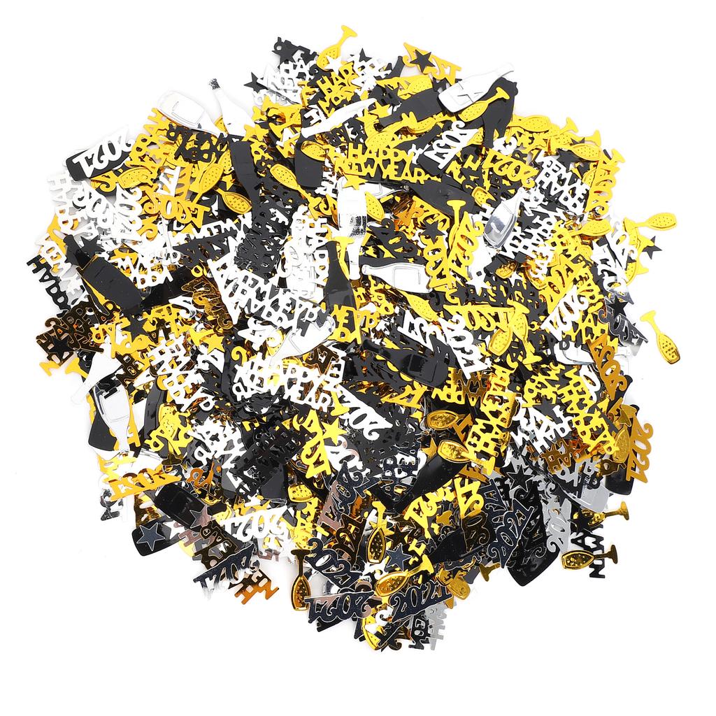 2021 Happy New Year Confetti Confetti Wine Bottle 5‑Star Sequins Christmas Decoration 100g