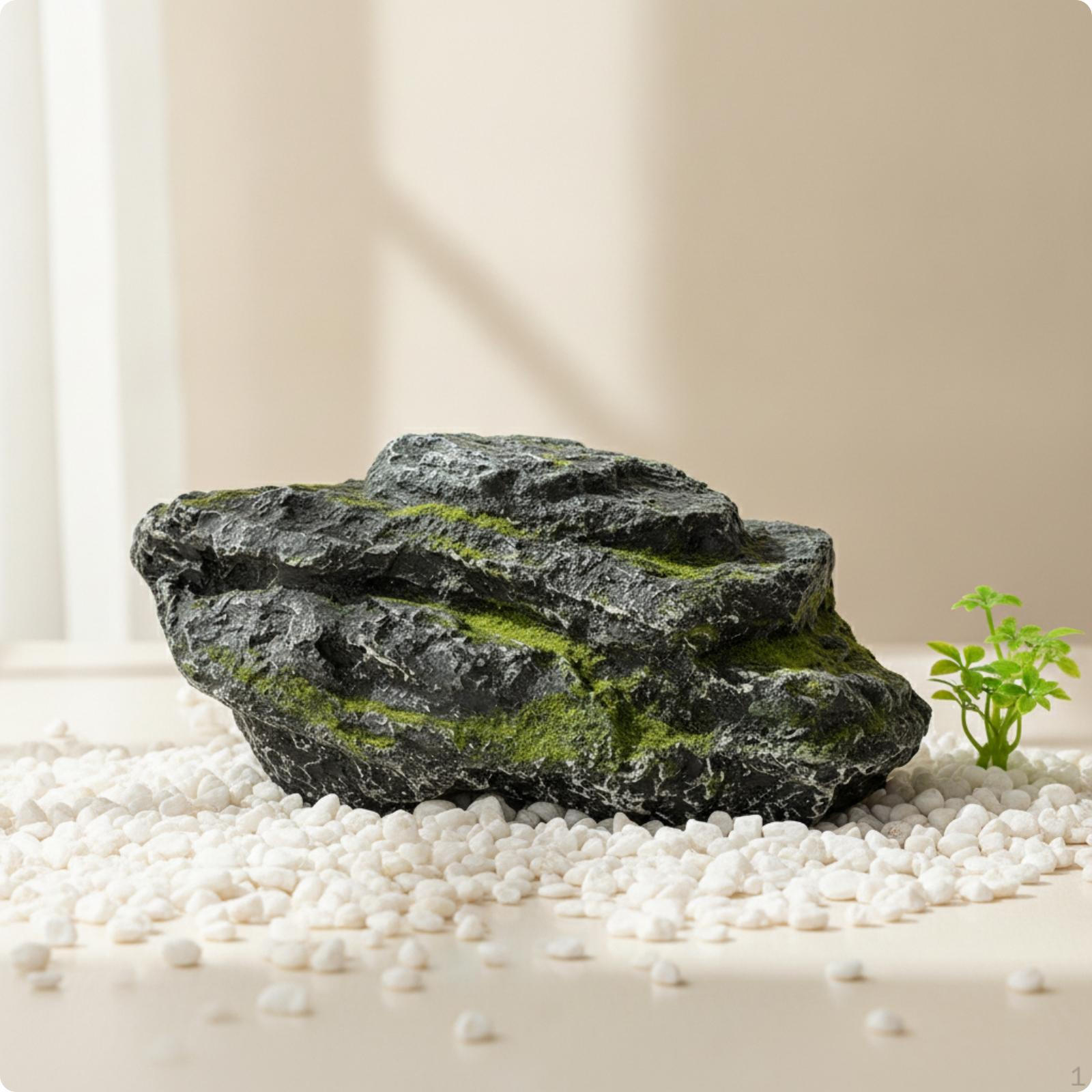 Realistic Rock Sculpture Textured Artificial with Lichen Irregular Faux Stone for