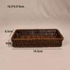 Hardness Rattan Wicker Woven Serving Baskets Handwoven 6 Styles Drain Chopstick Fork Spoon Holder Household Rattan Basket