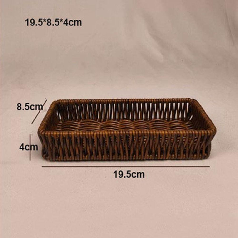 Hardness Rattan Wicker Woven Serving Baskets Handwoven 6 Styles Drain Chopstick Fork Spoon Holder Household Rattan Basket