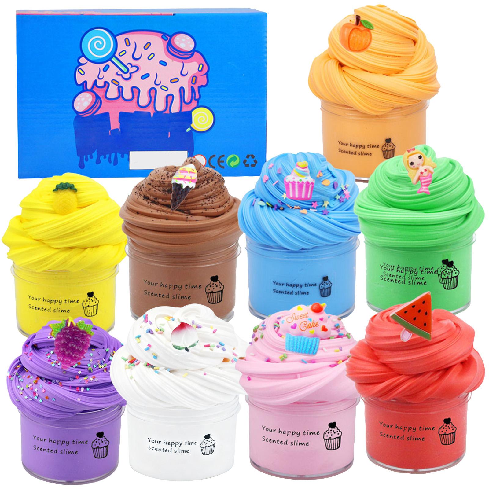 

9 Piece Butter Cake Slime Set Soft And Non Sticky Slime Set Party Gift For Boys And Girls One Size