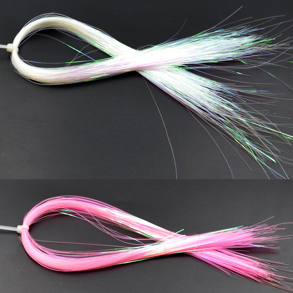 MNFT 4 Packs Fly Fishing Tying Crystal Flash Flashabou Holographic Tinsel Jig Hook Lure Making Fly Tying Material