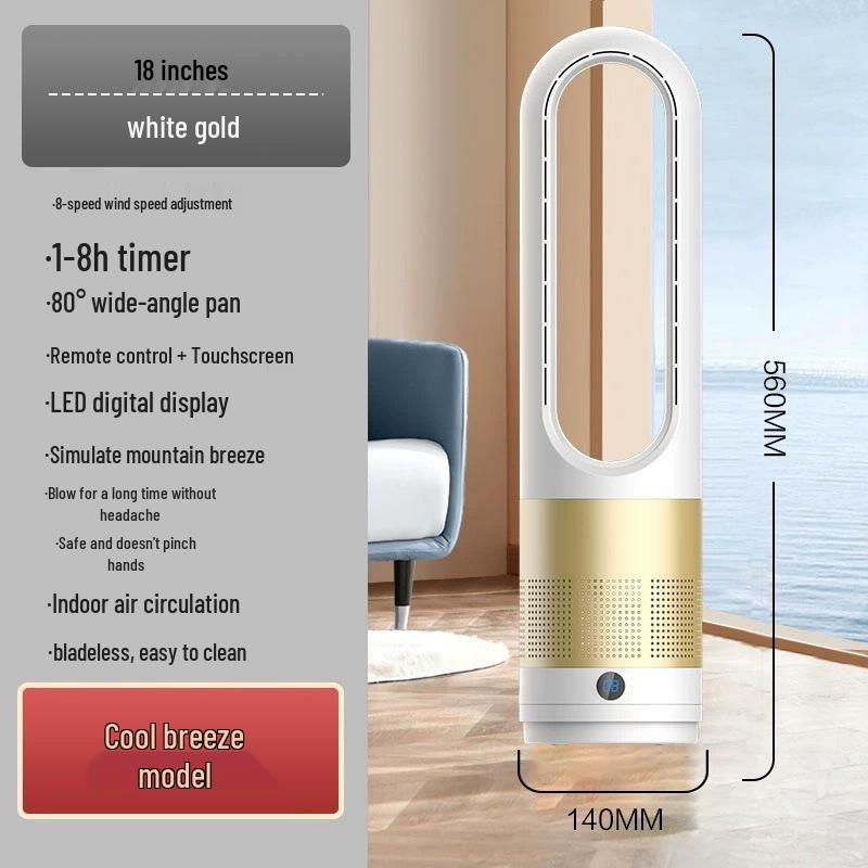 

18 or 50 Silent Bladeless Remote Control Tower Fan for Home or Office (110V) EU Standard (220V)