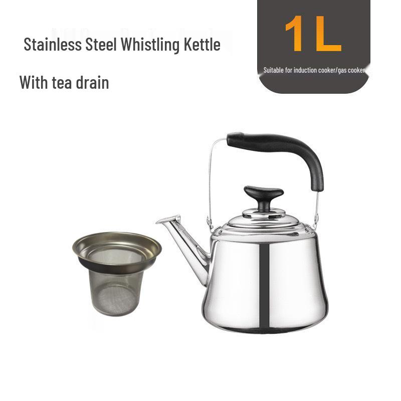 Stainless Steel Whistling Kettle for Induction & Gas Stoves - Large Capacity