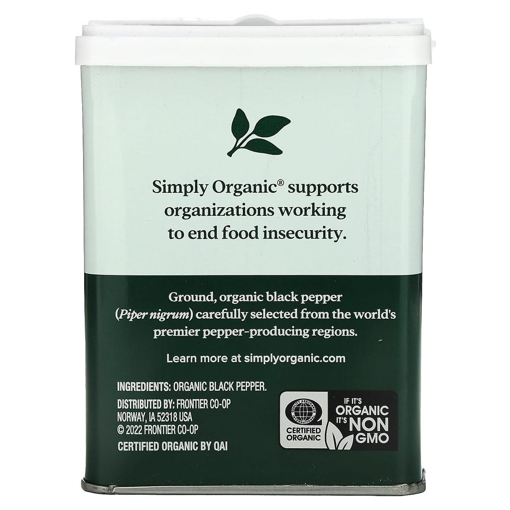 Simply Organic Black Pepper, 113.4g (4oz)