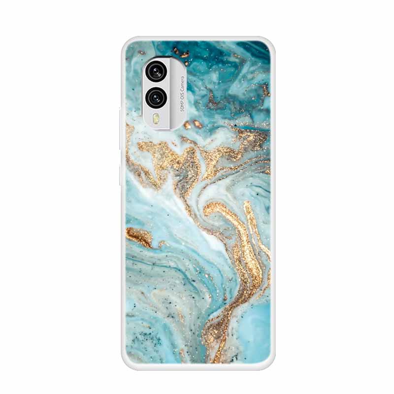 For Nokia X30 5G Case C31 C20 C10 Clear Marble TPU Soft Silicone Print Cover for NOKIA C31 X 30 Transparent Para On for NokiaX30