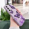 Purple Butterflies Phone Case For Samsung Galaxy A37 A57 Liquid Silicone Cover