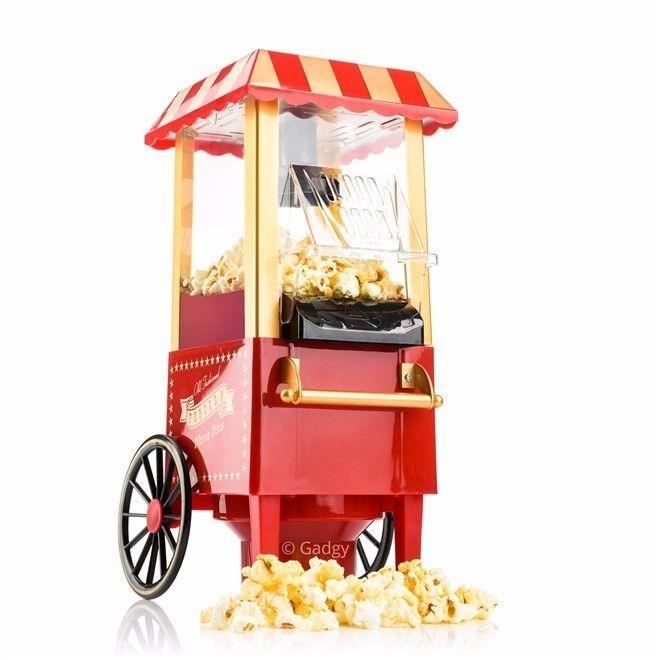Machine à Pop corn - Gadgy - GG0100 - Capacité 270 ml - Cuisson sans huile - Rouge