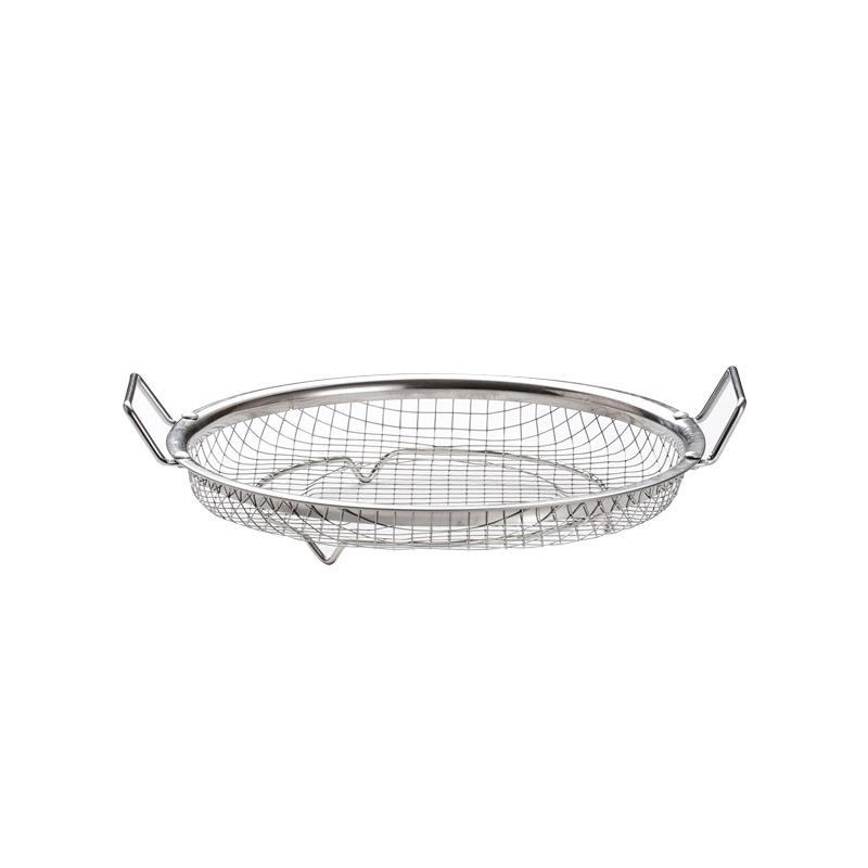 Stainless Steel Filter Tray Easy To Clean Reusable Oven Air Fryer Basket Round Frying Rack Basket Kitchen Water Filter