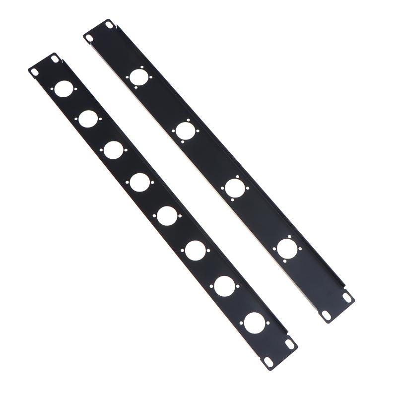 1U Rack Patch Metal Panel 4 8 12 16 Way Channel Flight Case Mount For XLR Connecctor Speaker Jack Audio Cable Plug SocketGood product