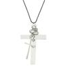 Unisex Crosses Charm Pendant Necklace with Sturdy Glass Special Gifts Accessory for Religious Occasions Daily Use