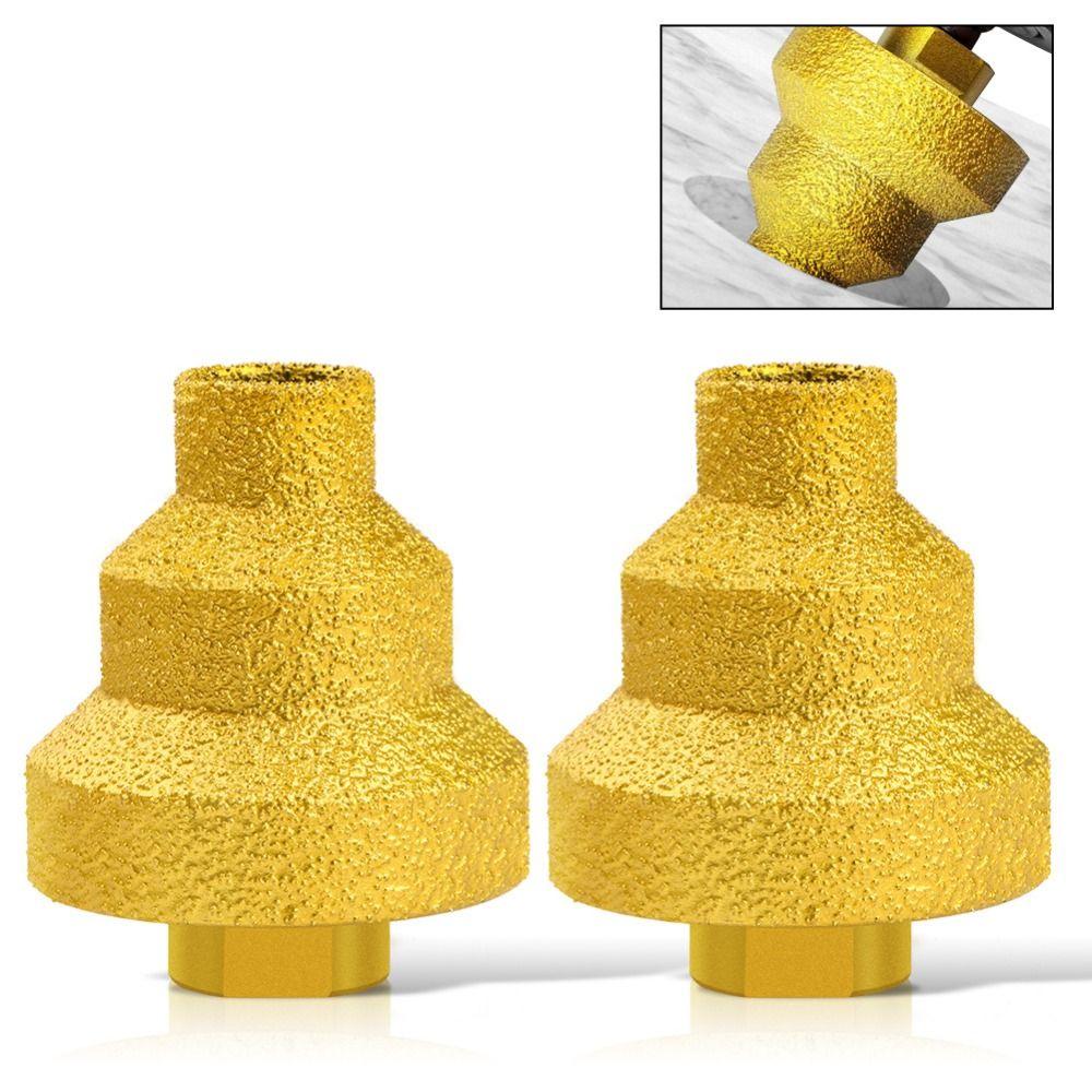 20-35-50mm  Chamfer Router Bits M10 M14 Step Drill Bits Brazed Pagoda Reamer  Ceramic Tile
