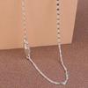 A Necklace, S925 Silver Clavicle Chain, Fashionable Niche 2mm Smooth Flat Chain Necklace, Unisex