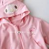 Cartoon Print Hoodie for Girls Fall New Style Kids Zip Up Long Sleeve Jacket Top Cute Bear Pattern Children Sweatshirt Girls Outerwear