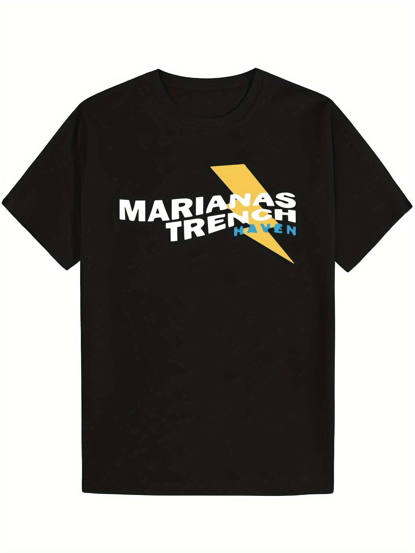 Casual Black T-Shirt with a Round Neck And Short Sleeves M