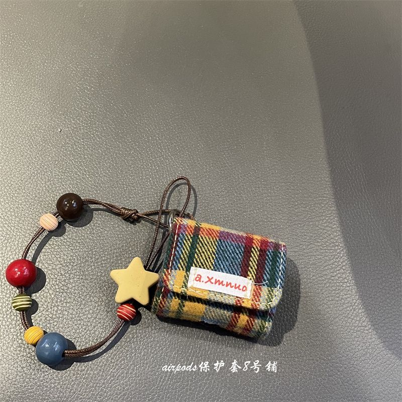 

Корейский Ins Ретро Клетчатый Подходит для Apple AirPods Pro 1-го поколения 2-го поколения 3-го поколения 4-го поколения Чехол для Bluetooth-наушников Защитный чехол Apple AirPods Retro Plaid earpiece case + lanyard