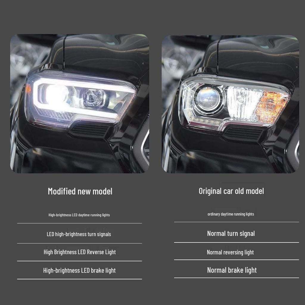 16-23 Toyota Tacoma LED DRL Turn Signal Headlight Assembly