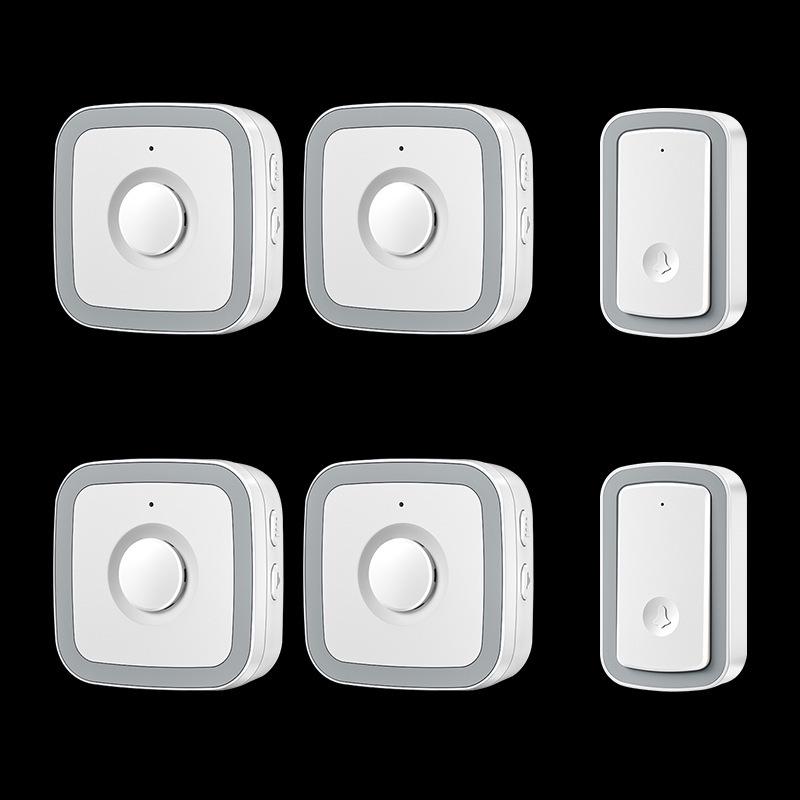 Smart Wireless Waterproof Doorbell with Remote Music Control, Two-to-Four Ding-Dong for Elderly