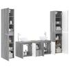 Bathroom Furniture Set 5 Pieces Grey Sonoma 33 x 34.5 x 160 cm