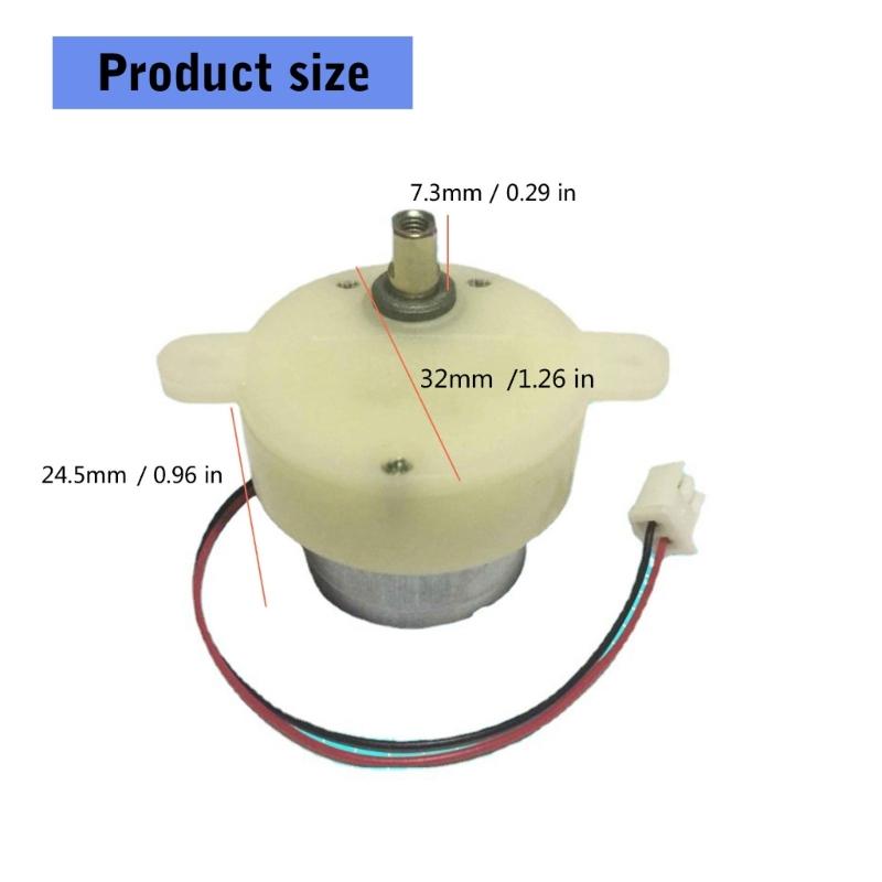 Mehrzweck 3,5 7,5 U/min Robuster Kunststoff-Getriebemotor 12V Hohe Drehmomente Leiser Lauf für Drehdisplays Maschinen