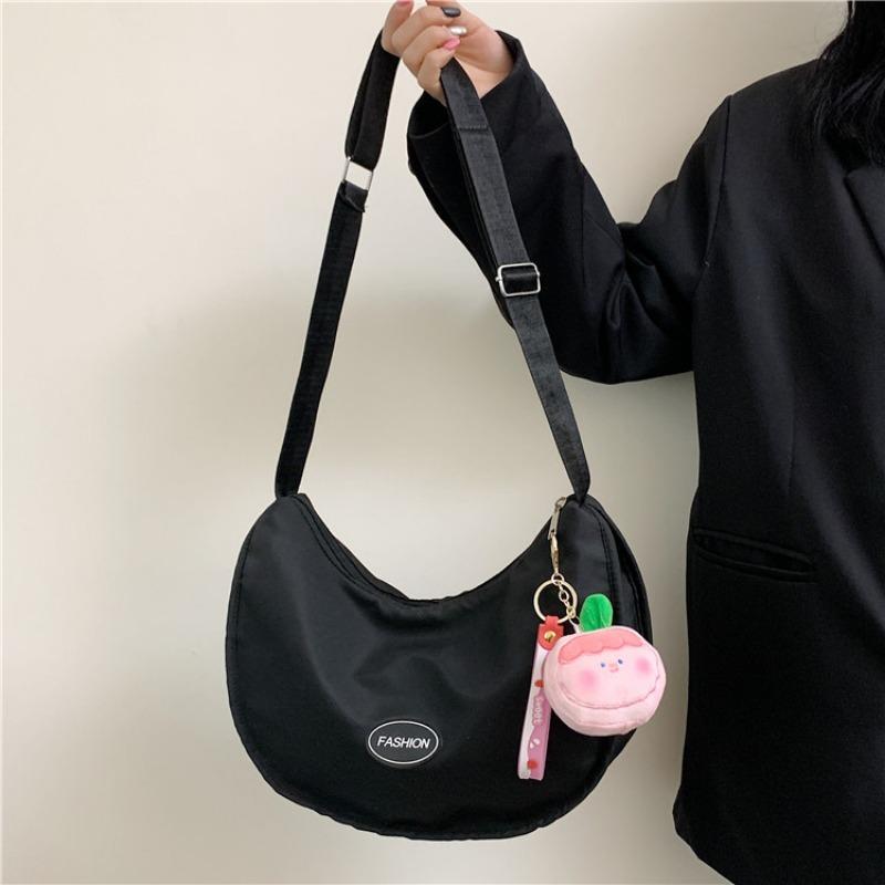 Spring fresh canvas bag large capacity women's bag popular new fashion dumpling bag versatile shoulder messenger bag