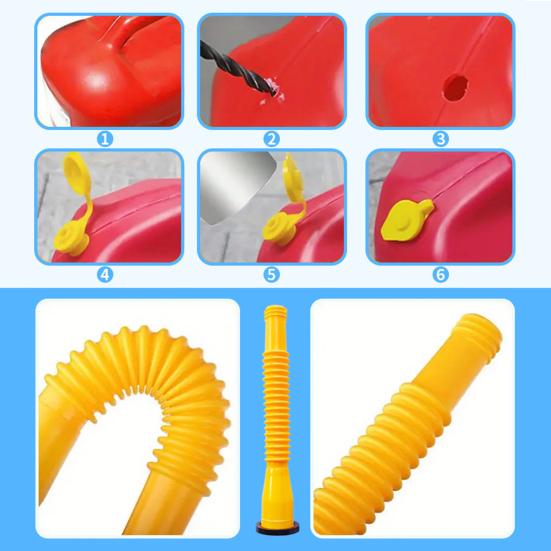 Gas Tank Spout Replacement Set with Flexible Nozzle Universal Wide Compatibility Simple Installation Replacement Gas Can Spout Kit