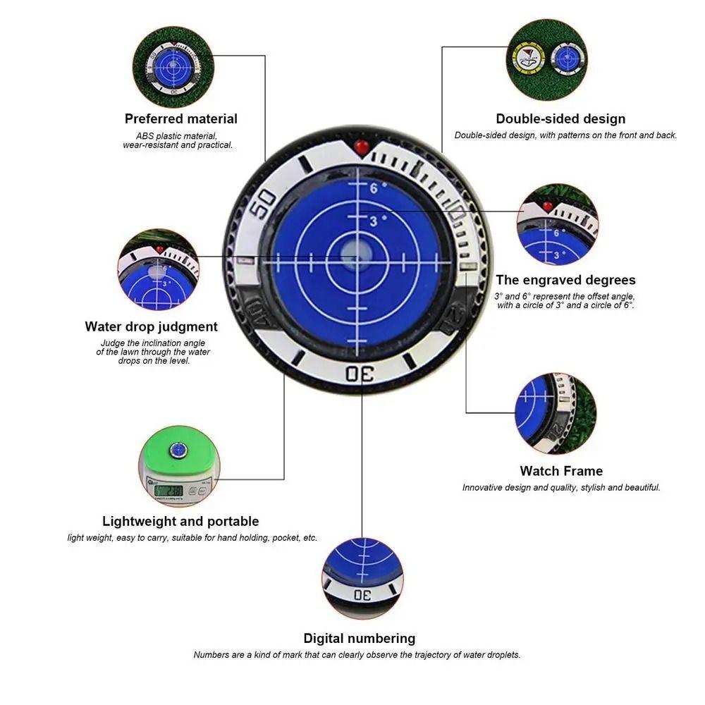 Hochpräzise Golfwerkzeuge Wasserwaage Ballmarker Golfwasserwaage Golfneigungsmesser Geschenk für Golfer