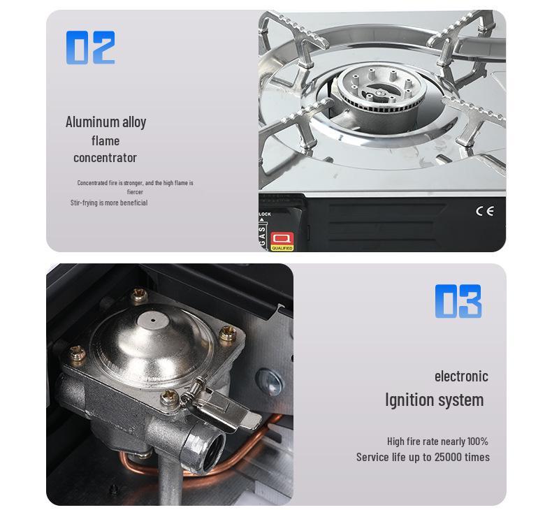 Doppelbrenner Tragbarer Gaskocher: Hochleistungs-Outdoor-Kochgeschirr