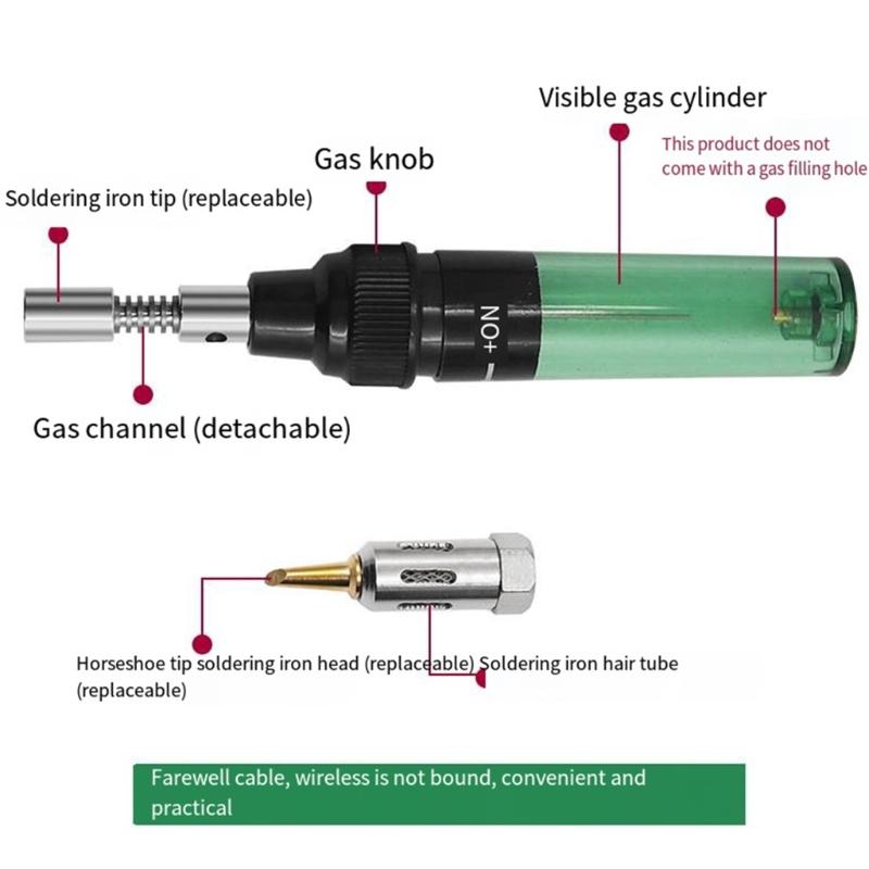 Efficient Gas Soldering Iron Set Gas Soldering Iron  for Quick and Easy Repairs for DIY Enthusiasts and Professionals