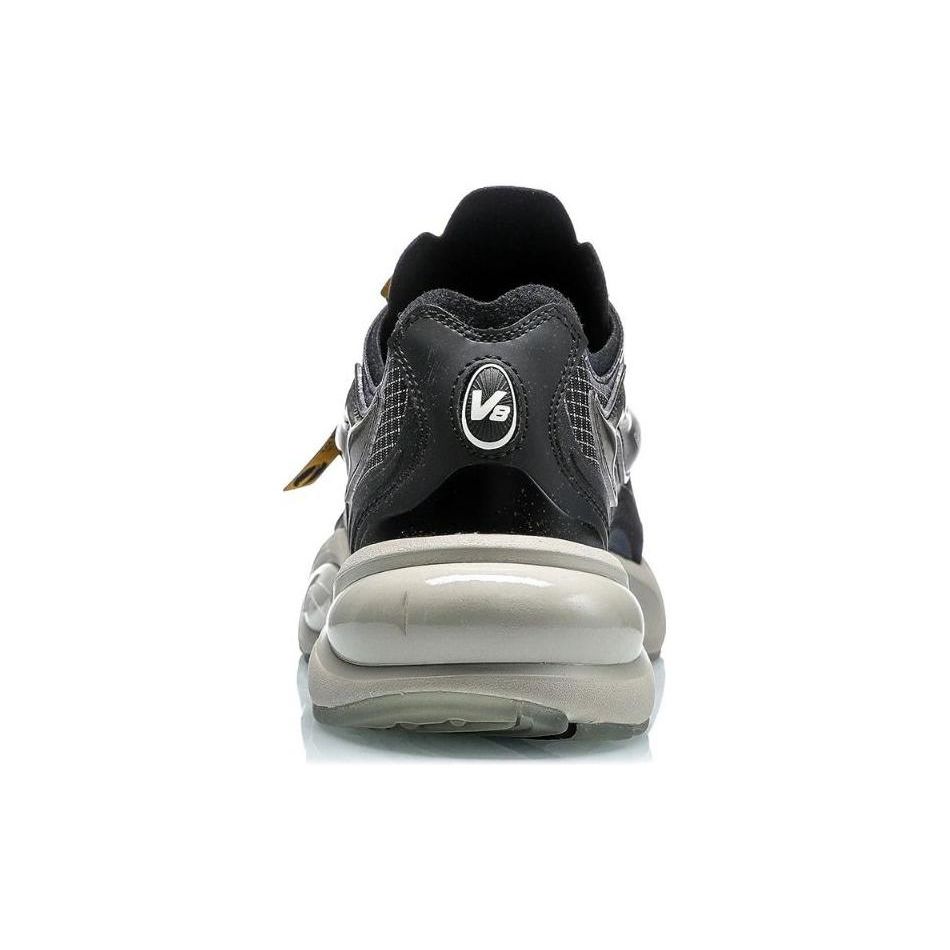 Li Ning V8 Thick Sole Sports Shock Absorbing Non-Slip Wear-Resistant Low-Top Running Shoes Men Running Shoes Cloud-Gray ARHQ049-2