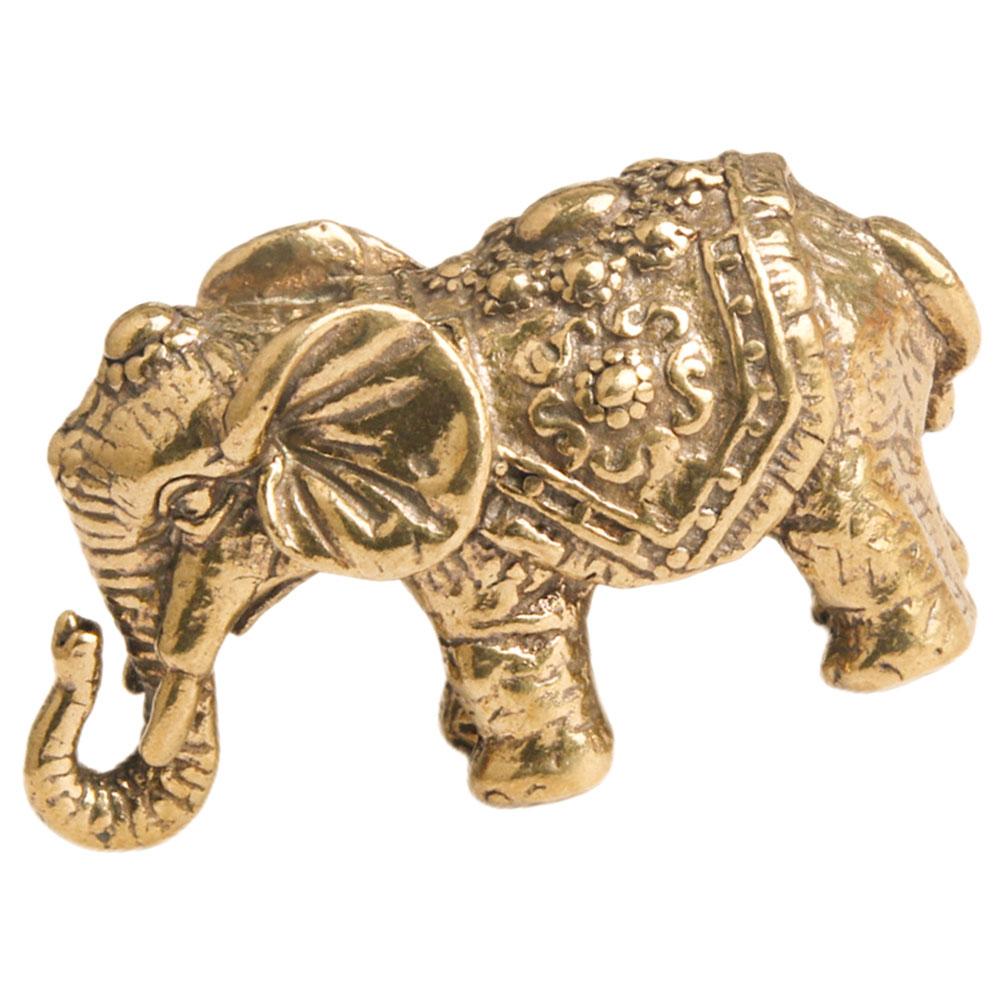 Pure Copper Elephant Statue Brass Decoration Figurines Exquisite Decorations Desktop Small Vintage Adornment