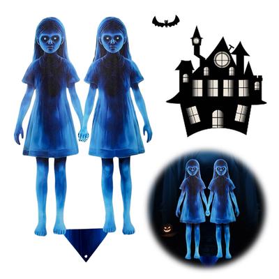 1 buc. Semne de curte Halloween 'Gemenii de Fier' Cu Țepi Halloween Decorațiuni Stâlpi Fantomă Grădină pentru Halloween Exterior